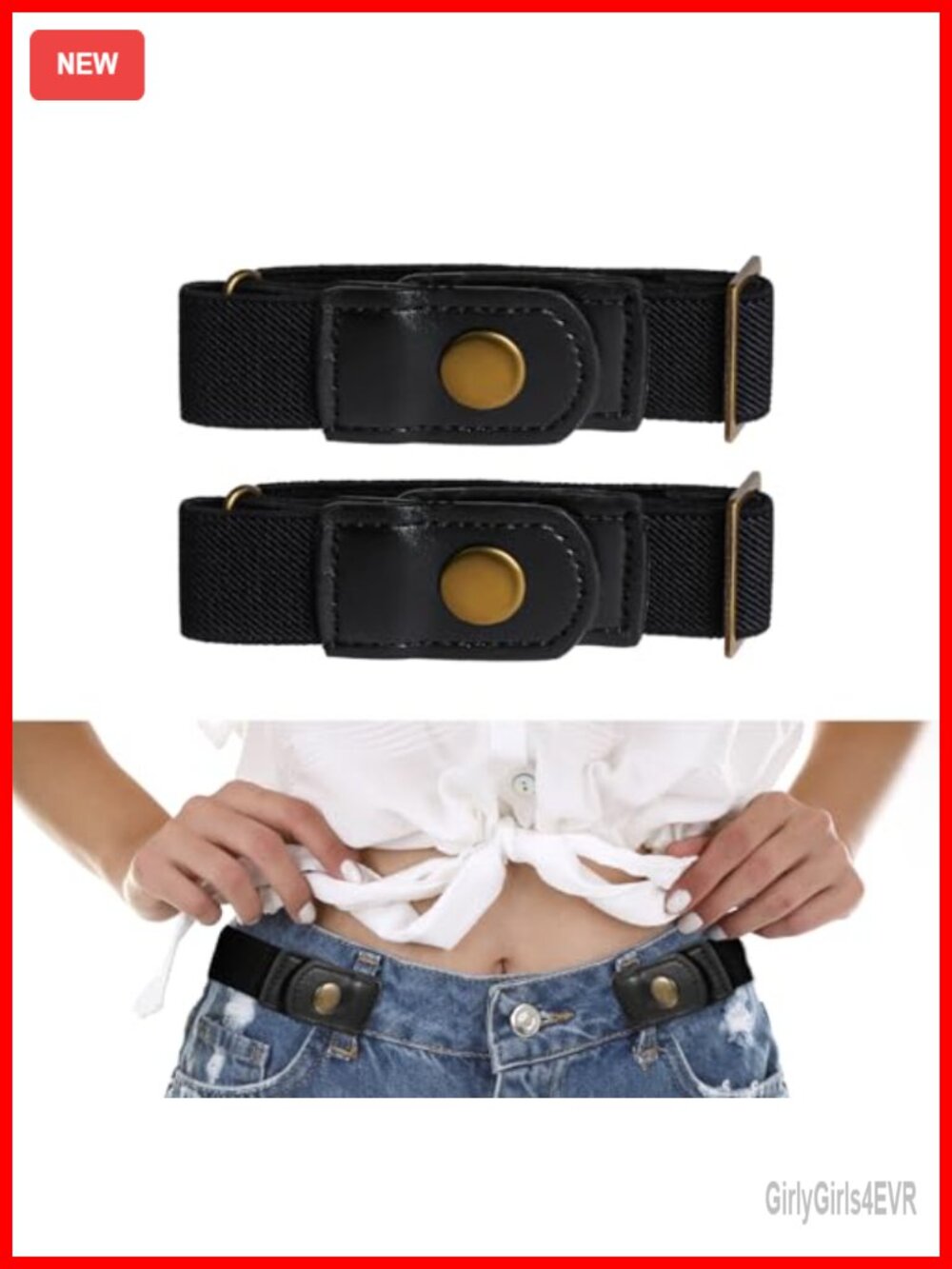 Buckleless Invisible Belt Elastic Stretch Adjustable